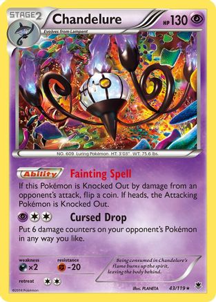 Chandelure 43/119 - XY  Phantom Forces Holofoil - Poke-Collect