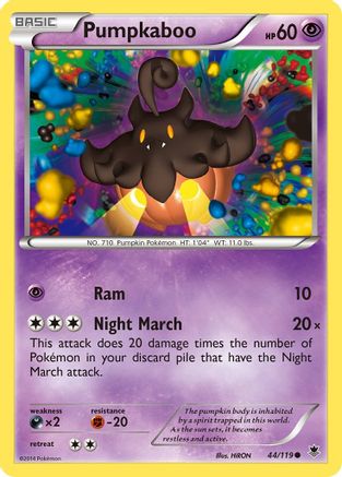 Pumpkaboo 44/119 - XY  Phantom Forces - Poke-Collect