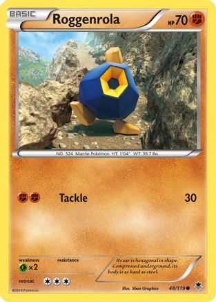 Roggenrola 48/119 - XY  Phantom Forces - Poke-Collect
