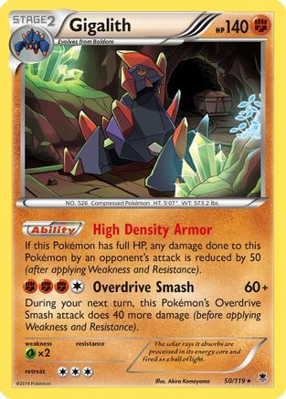 Gigalith 50/119 - XY  Phantom Forces Holofoil - Poke-Collect