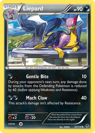 Liepard 57/119 - Phantom Forces Reverse Holofoil - Poke-Collect