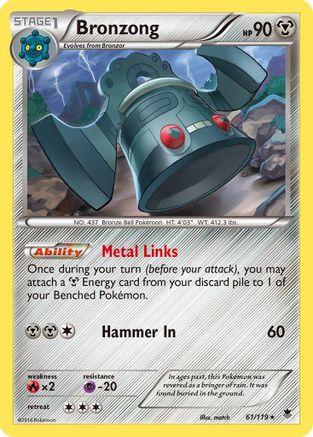 Bronzong 61/119 - XY  Phantom Forces Reverse Holofoil - Poke-Collect