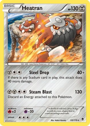 Heatran 63/119 - XY  Phantom Forces Holofoil - Poke-Collect