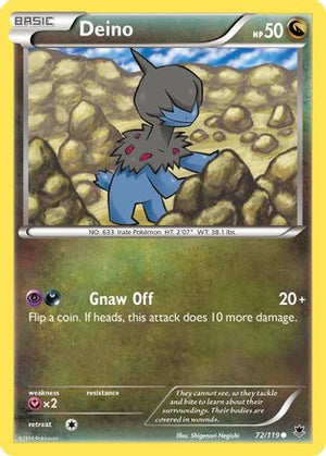 Deino 72/119 - XY  Phantom Forces Reverse Holofoil - Poke-Collect
