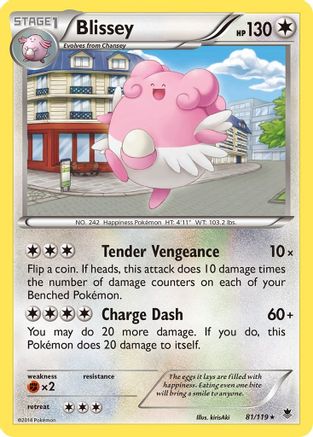 Blissey 81/119 - XY  Phantom Forces Reverse Holofoil - Poke-Collect