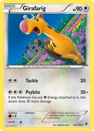 Girafarig 82/119 - XY  Phantom Forces Reverse Holofoil - Poke-Collect