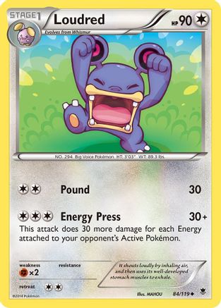Loudred 84/119 - XY  Phantom Forces - Poke-Collect