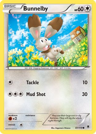 Bunnelby 87/119 - XY  Phantom Forces - Poke-Collect