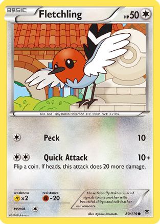 Fletchling 89/119 - XY  Phantom Forces - Poke-Collect