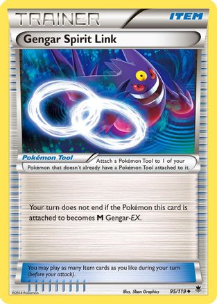 Gengar Spirit Link 95/119 - XY  Phantom Forces Reverse Holofoil - Poke-Collect