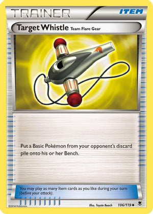 Target Whistle Team Flare Gear 106/119 - Phantom Forces Reverse Holofoil - Poke-Collect