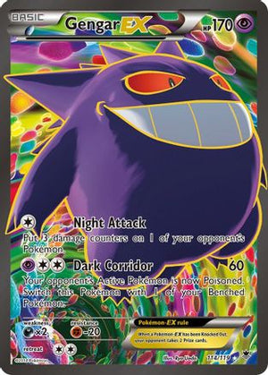 Gengar EX (114 Full Art) 114/119 - XY  Phantom Forces Holofoil