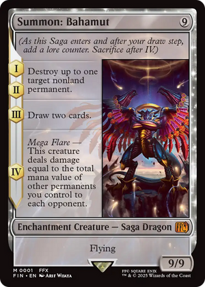 Summon: Bahamut (FIN-001) - FINAL FANTASY: (enchantment) Foil - Poke-Collect