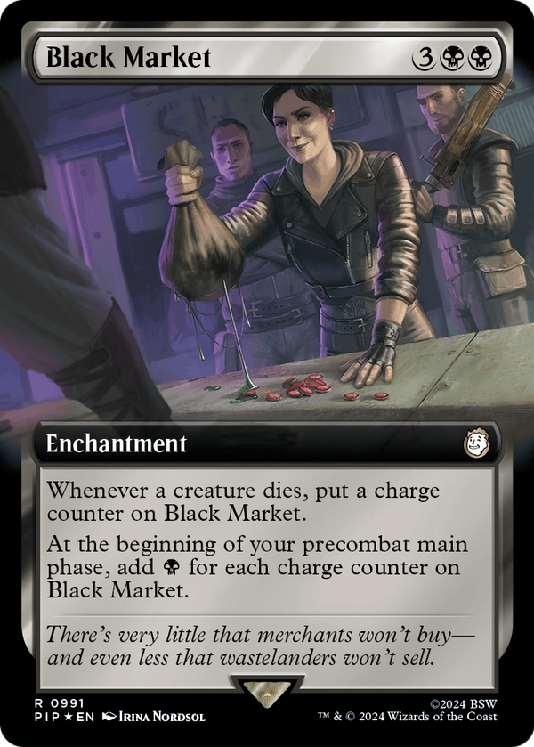 Black Market (Extended Art) (Surge Foil) (PIP-991) - Fallout: (Extended Art) Foil