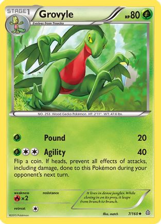 Grovyle 7/160 - XY  Primal Clash Reverse Holofoil - Poke-Collect