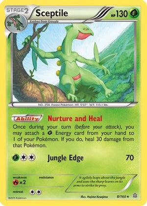 Sceptile 8/160 - XY  Primal Clash Reverse Holofoil - Poke-Collect