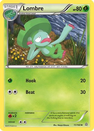 Lombre 11/160 - XY  Primal Clash Reverse Holofoil - Poke-Collect