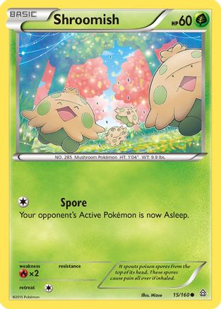 Shroomish 15/160 - XY  Primal Clash Reverse Holofoil - Poke-Collect