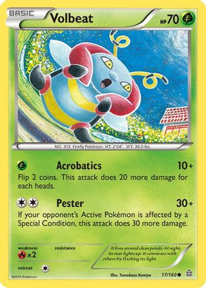 Volbeat 17/160 - Primal Clash Reverse Holofoil - Poke-Collect
