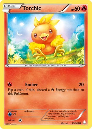 Torchic 25/160 - Primal Clash Reverse Holofoil - Poke-Collect