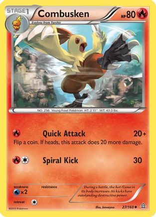 Combusken 27/160 - XY  Primal Clash - Poke-Collect