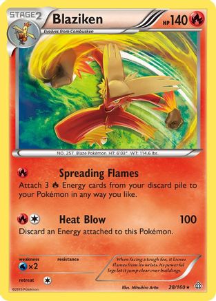 Blaziken 28/160 - XY  Primal Clash Reverse Holofoil - Poke-Collect
