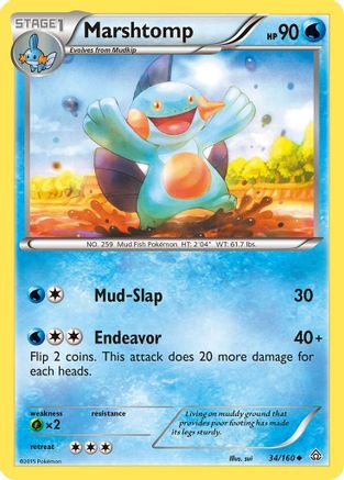 Marshtomp 34/160 - XY  Primal Clash - Poke-Collect