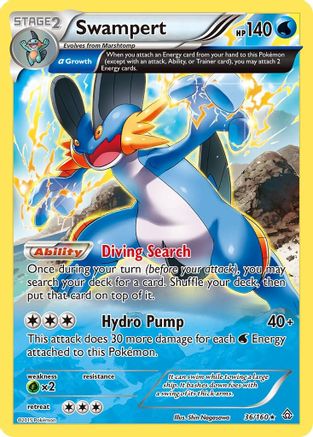 Swampert 36/160 - Primal Clash Reverse Holofoil - Poke-Collect