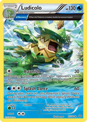 Ludicolo (Alpha) 37/160 - XY  Primal Clash Reverse Holofoil