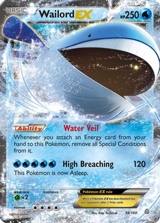 Wailord-EX 38/160 - Primal Clash Holofoil - Poke-Collect