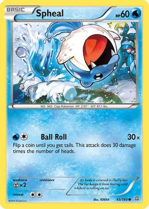 Spheal 45/160 - Primal Clash Reverse Holofoil - Poke-Collect