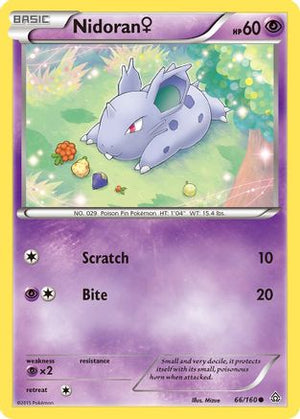 Nidoran ♀ 66/160 - Primal Clash Reverse Holofoil - Poke-Collect
