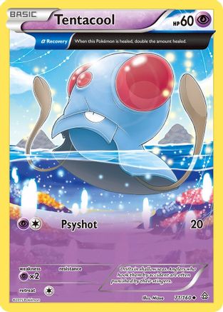 Tentacool 71/160 - Primal Clash Reverse Holofoil - Poke-Collect