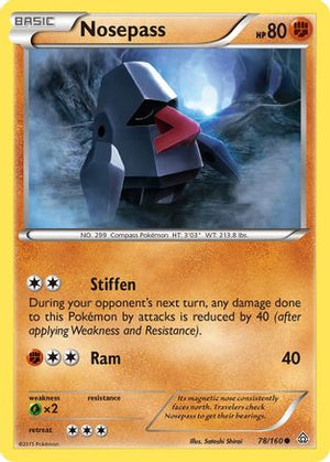 Nosepass 78/160 - Primal Clash Reverse Holofoil - Poke-Collect