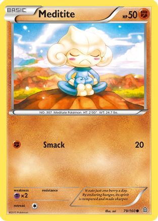 Meditite 79/160 - XY  Primal Clash Reverse Holofoil - Poke-Collect