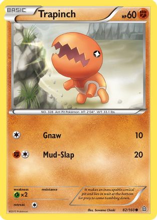 Trapinch 82/160 - Primal Clash Reverse Holofoil - Poke-Collect