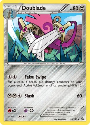 Doublade 99/160 - XY  Primal Clash Reverse Holofoil - Poke-Collect
