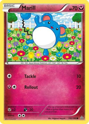 Marill 102/160 - Primal Clash Reverse Holofoil - Poke-Collect
