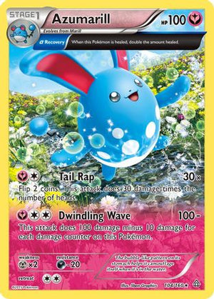 Azumarill (Alpha) 104/160 - XY  Primal Clash Holofoil - Poke-Collect