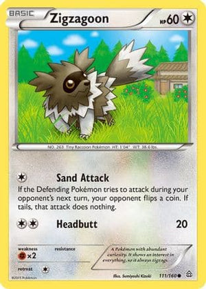 Zigzagoon 111/160 - Primal Clash Reverse Holofoil