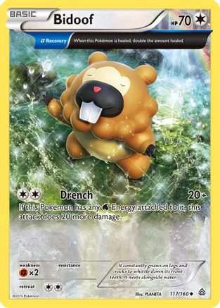Bidoof (Alpha) 117/160 - XY  Primal Clash - Poke-Collect
