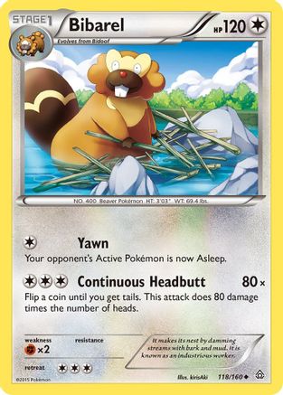 Bibarel 118/160 - XY  Primal Clash Reverse Holofoil - Poke-Collect