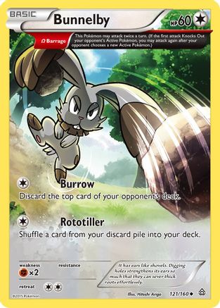 Bunnelby (Omega) 121/160 - XY  Primal Clash Reverse Holofoil - Poke-Collect