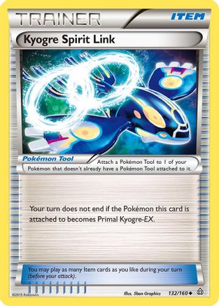 Kyogre Spirit Link 132/160 - XY  Primal Clash Reverse Holofoil - Poke-Collect