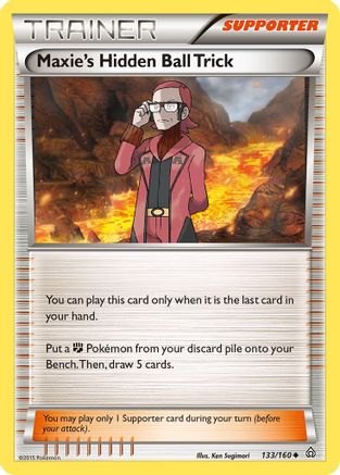 Maxie's Hidden Ball Trick 133/160 - XY  Primal Clash Reverse Holofoil - Poke-Collect