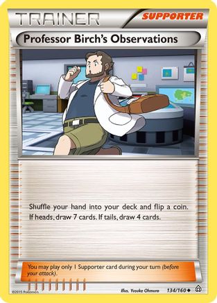 Professor Birch's Observations 134/160 - XY  Primal Clash Reverse Holofoil - Poke-Collect