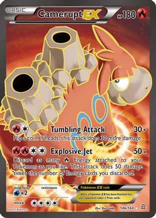 Camerupt EX (146 Full Art) 146/160 - XY  Primal Clash Holofoil - Poke-Collect