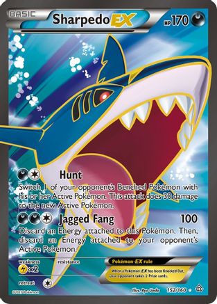 Sharpedo EX (152 Full Art) 152/160 - XY  Primal Clash Holofoil - Poke-Collect