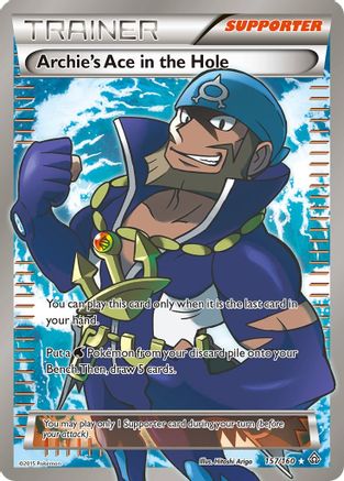Archie's Ace in the Hole (157 Full Art) 157/160 - XY  Primal Clash Holofoil - Poke-Collect