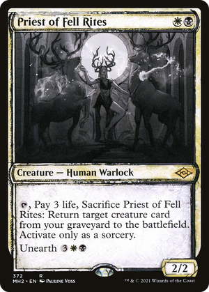 Priest of Fell Rites (MH2-372) - Modern Horizons 2: (Showcase)
